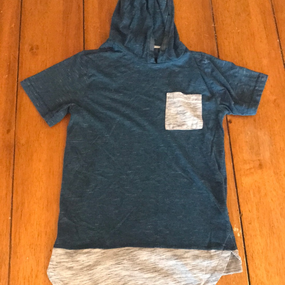 Ocean Current Blue Hooded T-Shirt